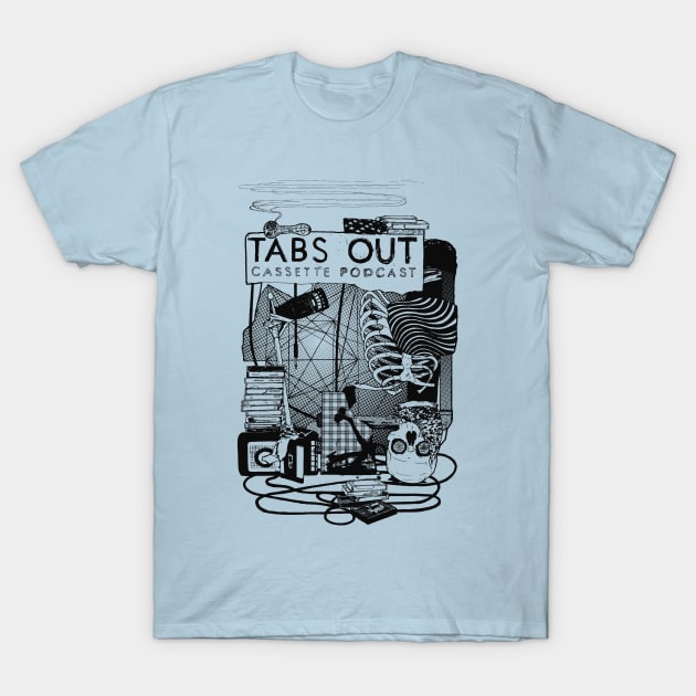 Pizza Skull by Dane Patterson T-Shirt by Tabs Out